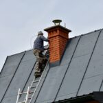 Traditional,Manual,Method,Of,Cleaning,The,Chimney,On,The,Roof