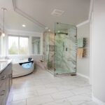 Spacious,Modern,Contemporary,Master,Bathroom,With,Jacuzzi,Hot,Tube,,Large