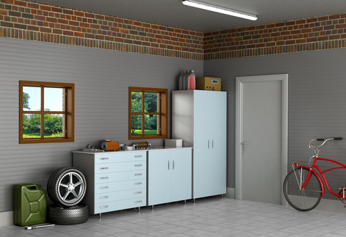 The,Interior,Suburban,Garage,With,Car,Parts.